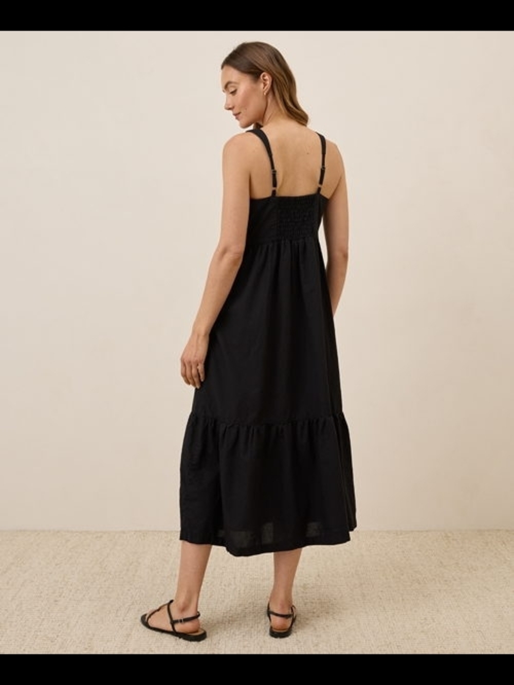 Pact Canopy V-Neck Cotton Midi Dress XL - Picture 2 of 4
